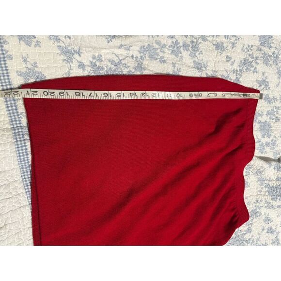 St. John by Marie gray red skirt 10 - Picture 3 of 3